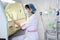 Nurse in medical laboratory