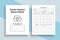 Nurse medical report notebook KDP interior. Patient medical report and health condition checker interior. KDP interior log book.
