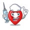 Nurse navigation pin location map character cartoon