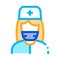Nurse Paramedic Icon Vector Outline Illustration