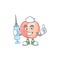 Nurse peach character mascot for cute emoticon