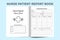 Nurse report tracker logbook KDP interior. Regular patient information and medication planner template. KDP interior journal.