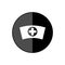 Nurse round black glossy web design icon