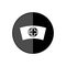 Nurse round black glossy web design icon