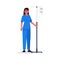 Nurse semi flat RGB color vector illustration