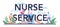 Nurse service typographic header. Medical occupation, hospital and clinic