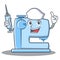 Nurse sewing machine emoticon character