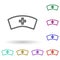 Nurse sign multi color icon. Simple thin line, outline vector of health icons for ui and ux, website or mobile application