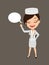 Nurse - Smiling and Pointing to Speech Bubble
