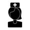 Nurse staff medical hospital pictogram