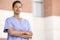 Nurse Standing Outside A Hospital