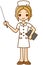 Nurse with a stick