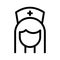 Nurse thin line vector icon