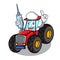 Nurse tractor character cartoon style