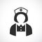 Nurse uniform woman vector icon