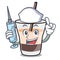 Nurse white russian character cartoon