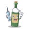 Nurse wine bottle character cartoon