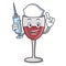 Nurse wine character cartoon style