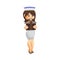 Nurse Woman hospital character clothes healthcare mascot Bring Gift