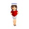 Nurse Woman hospital character clothes healthcare mascot Hold Love Sign