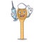 Nurse wooden spoon character cartoon