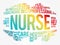 Nurse word cloud collage
