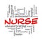 Nurse Word Cloud Concept in Red Caps