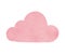 Nursery art with happy smiling cloud and hearts rain. Cute Valentines illustration.