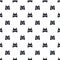 Nursery birthday seamless pattern with superhero mask in scandinavian style. Monochrome illustration