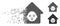 Nursery House Disappearing Pixel Halftone Icon