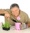 Nurseryman Plants Seedlings