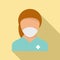 Nursing assistant icon, flat style