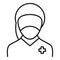 Nursing assistant icon, outline style