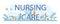 Nursing care typographic header. Medical assistant, hospital worker