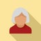 Nursing elderly icon, flat style