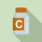 Nursing vitamins icon, flat style