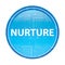 Nurture floral blue round button