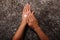 Nurturing Hands: Woman Applying White Cream at Home