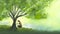 Nurturing Nature\\\'s Growth: A Serene Image of Tree Care, Made with Generative AI