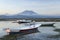 Nusa lembongan boats bali volcano indonesia