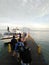 Nusa Penida, Bali, Indonesia - December 24, 2019: Portrait of Sampalan harbor in the morning