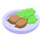 Nut food icon isometric vector. Armenia country