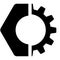 Nut in gear tool icon workshop industrial instrument