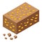 Nut halva icon isometric vector. Sweet chalva