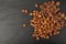 Nut Kernels Texture Background, Hazelnuts Group Mockup, Healthy Organic Nuts Pattern, Nut Kernels
