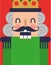 Nutcracker cartoon close up. vector illustration