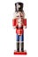 Nutcracker Christmas soldier on white background. Wooden Christmas Room Decoration