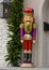 Nutcracker Solidier standing guard protecting a house in Dallas, Texas