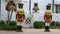 Nutcracker Solidiers standing guard protecting a house in Dallas, Texas