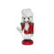 Nutcracker. wooden statuette isolated on white background.